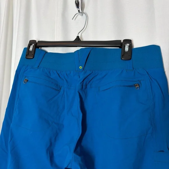 Title Nine Clamber Capri Pant 10 Women Blue Stretch Gorpcore Hiking Travel Nylon - Picture 7 of 16